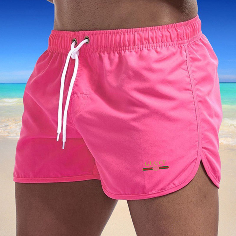 

Rose Red Fashion Casual Print Letter Straight Shorts