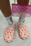 Pink Casual Street Hollowed Out Patchwork Closed Comfortable Out Door Shoes