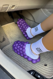 Purple Casual Street Hollowed Out Patchwork Closed Comfortable Out Door Shoes