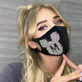 Black Fashion Casual Solid Patchwork Hot Drill Mask
