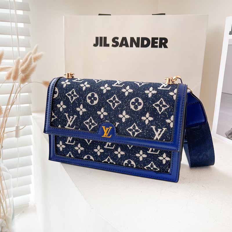 

Blue Fashion Casual Print Patchwork Bags