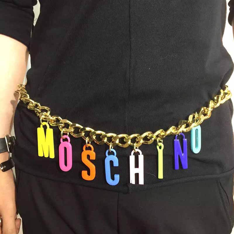 

Multi-color Fashion Street Letter Chains Waist Chain