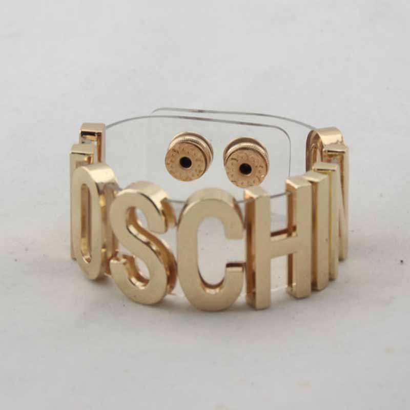 

Gold Fashion Street Letter Patchwork Bracelets