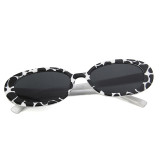 Schwarze, modische, lässige Patchwork-Sonnenbrille