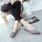 Black Casual Street Patchwork Pointed Comfortable Out Door Flats Shoes