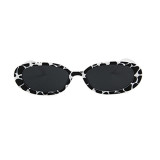Schwarze, modische, lässige Patchwork-Sonnenbrille