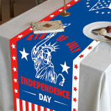 Синий Красный День независимости Настольная дорожка Кухонный обеденный стол Домашний декор