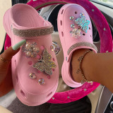 Pink Fashion Casual Hollowed Out Patchwork Round Comfortable Shoes