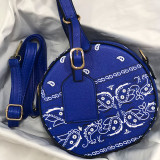 Bolsos de patchwork con estampado casual de moda azul
