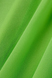 Combinaisons élégantes solides patchwork dos nu licou droite vert