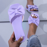 Сплошной цвет заплатки пурпурной моды случайный с ботинками квадрата смычка удобными