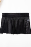 Черный модный сексуальный однотонный лоскутный прозрачный купальник с открытой спиной, комплект из трех предметов (с прокладками)