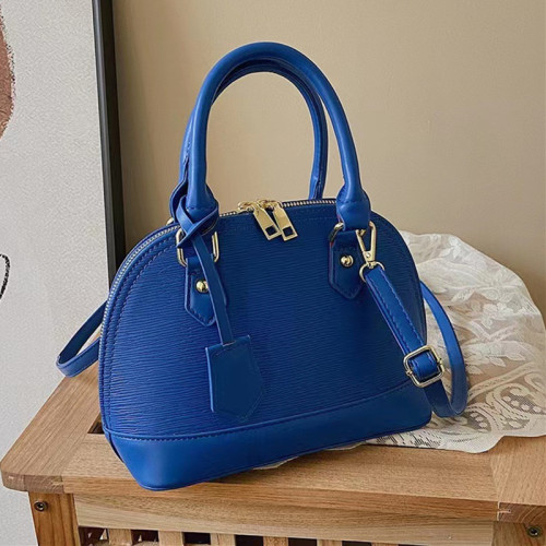 Deep Blue Fashion Casual Solid Patchwork Bags