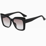 Schwarze, modische, lässige, solide Patchwork-Sonnenbrille