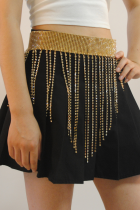 Gouden sexy patchwork strass taille ketting