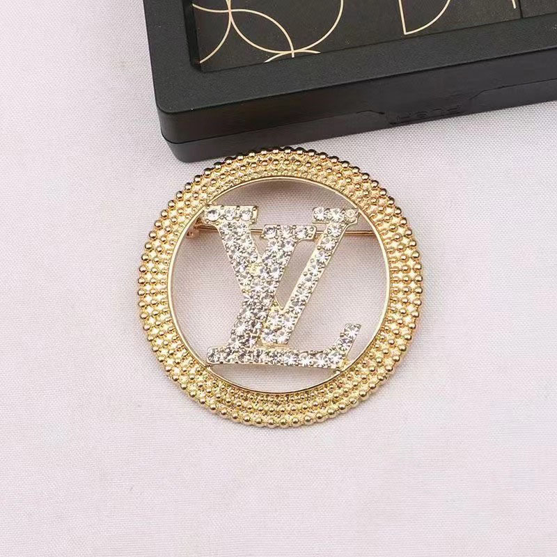 

Gold Fashion Simplicity Letter Geometric Hot Drill Brooch