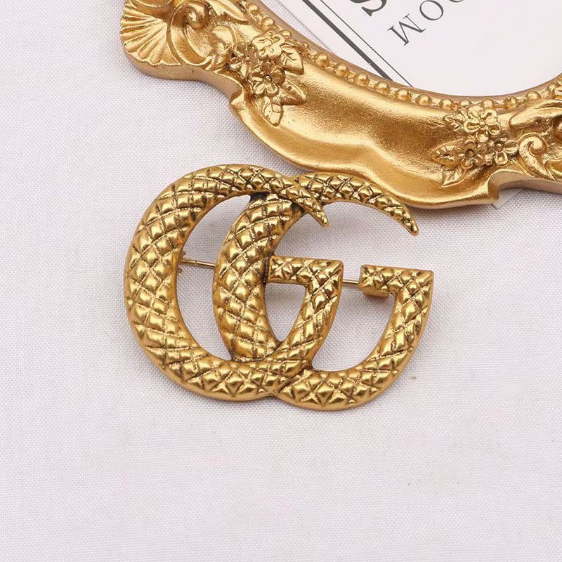 

Gold Fashion Simplicity Letter Patchwork Brooch