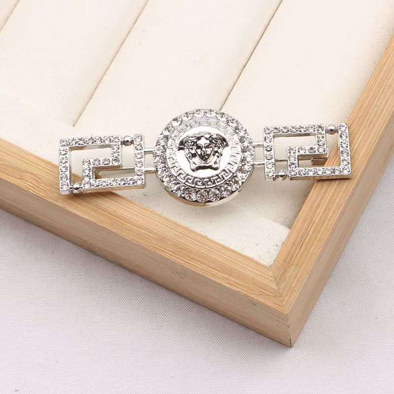 

White Fashion Vintage Geometric Hot Drill Brooch