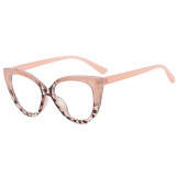 Óculos de sol rosa moda casual leopardo patchwork