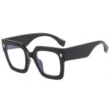 Óculos de sol preto moda casual vintage patchwork sólido