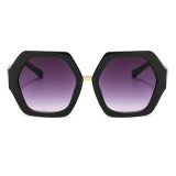 Óculos de sol preto moda casual patchwork sólido
