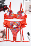 Lake Blue Fashion Sexy Patchwork Broderie Patchwork Lingerie Transparente