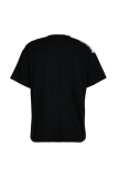 Schwarzes T-Shirt mit V-Ausschnitt und sexy Aufdruck