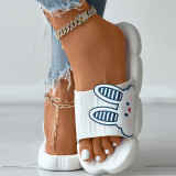 Scarpe comode rotonde con patchwork bianco moda casual