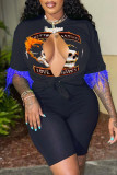 Бордовые сексуальные футболки с уличным принтом и кисточками в стиле пэчворк с круглым вырезом и круглым вырезом