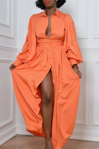 Платье-рубашка с отложным воротником и отложным воротником Tangerine, повседневное элегантное однотонное платье в стиле пэчворк, платья