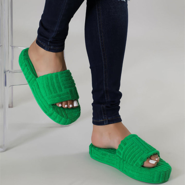 Зеленая модная повседневная лоскутная однотонная круглая удобная обувь