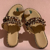 Leopard Print Fashion Casual Patchwork Round Comfortable Out Door Shoes