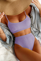Светло-фиолетовые модные сексуальные однотонные купальники с открытой спиной (с прокладками)