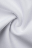 Witte mode sexy effen rugloze badmode (zonder vulling)