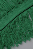 Grüne Art und Weise reizvoller fester Verband-Patchwork-rückenfreier Halfter ärmellose zwei Stücke