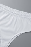 Белые модные сексуальные однотонные купальники с открытой спиной (без прокладок)