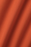 Orange Mode Sexigt Patchwork Solid genomskinlig dragkedja ärmlös två delar