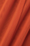 Moda naranja sexy patchwork sólido transparente cremallera cuello sin mangas dos piezas