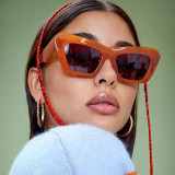Óculos de sol laranja fashion casual patchwork sólido