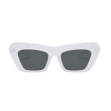 Óculos de sol casuais de patchwork sólido branco fashion