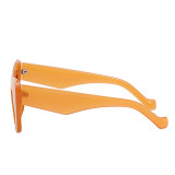 Caramel Color Mode Casual Solid Patchwork Solglasögon