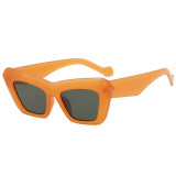 Orange Mode Casual Solid Patchwork Solglasögon
