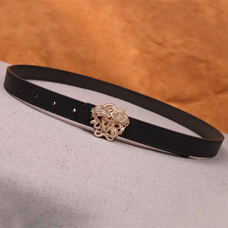 

Black Fashion Casual Solid Patchwork Belts