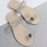 Zapatos de exterior cómodos con diamantes de imitación de patchwork informales de moda plateada