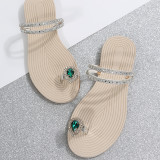 Zapatos de exterior cómodos con diamantes de imitación de patchwork informales de moda plateada
