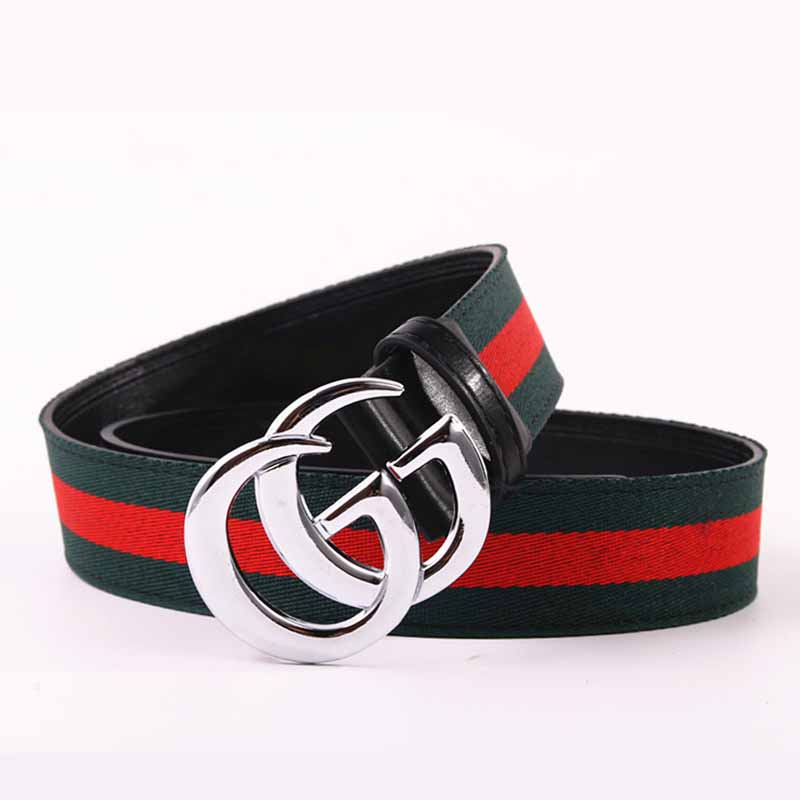 

Red Green Fashion Casual Letter Patchwork Belts