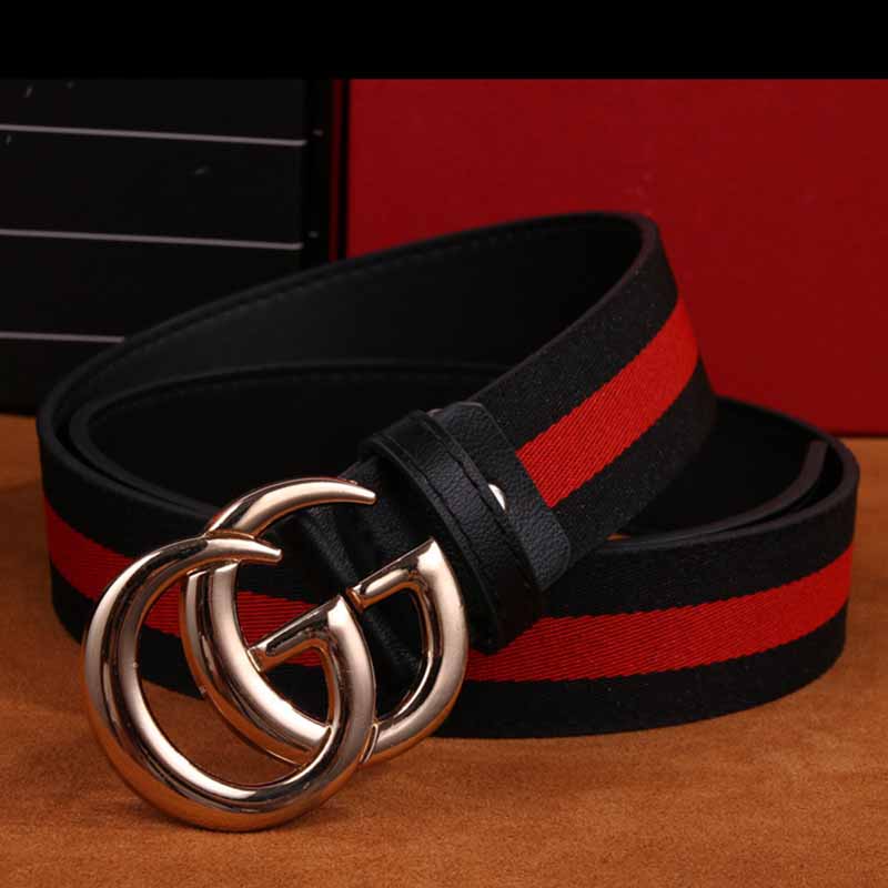 

Black Red Fashion Casual Letter Patchwork Belts