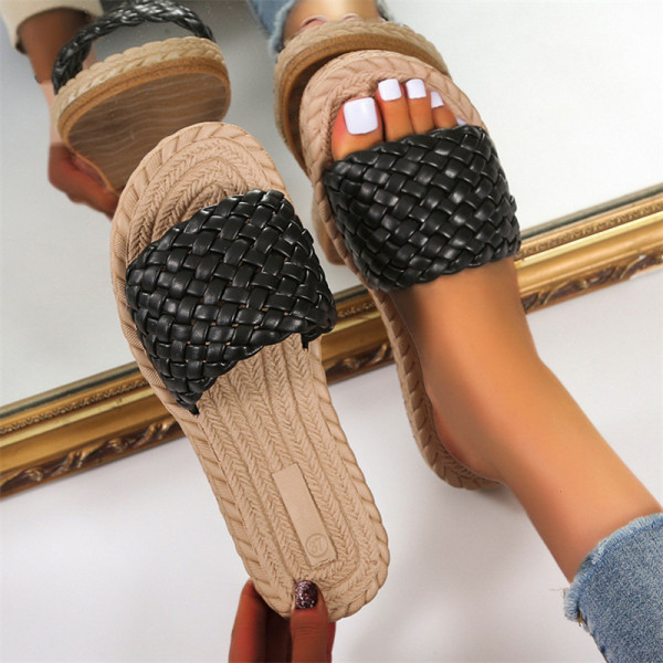 Schwarze Art- und Weisebeiläufige Patchwork-runde bequeme Schuhe