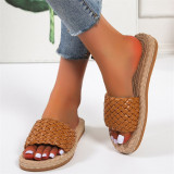 Zapatos cómodos redondos de patchwork casual de moda lechosa