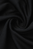 Combinaisons skinny sexy patchwork asymétrique à col oblique noir